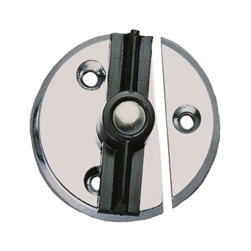 Perko Door Button with Spring, 1-3/4 in, Chrome Plated Zinc Alloy