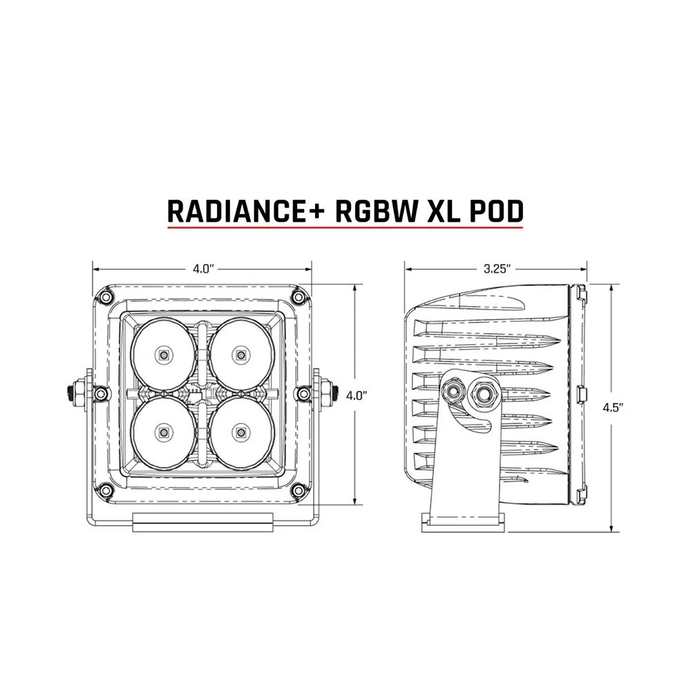 RIGID Industries - XL Radiance + Light Pod - RGBW, Pair