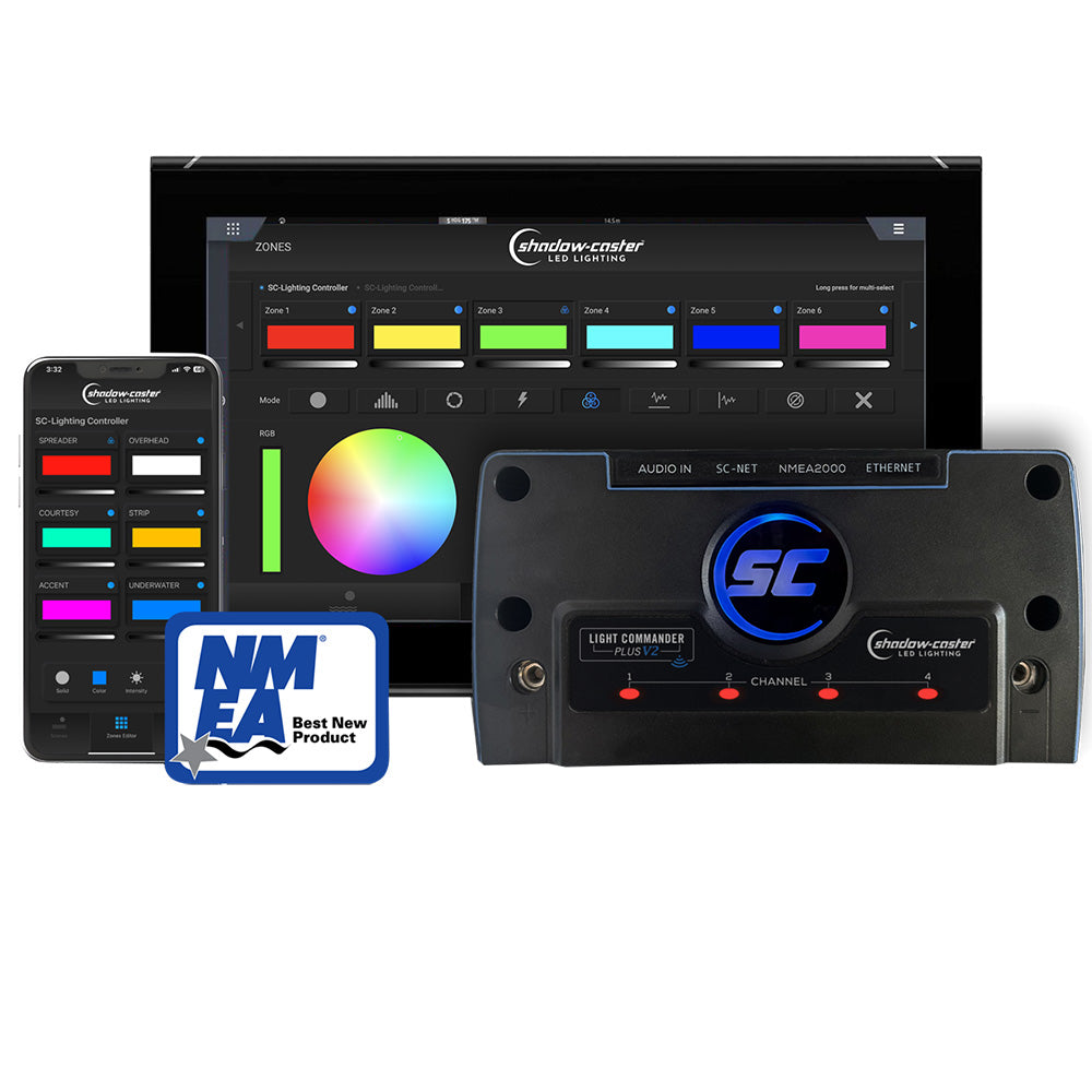 Shadow-Caster LED Lighting - Light Commander V2 Multi-Zone Lighting Controller - With N2K, Ethernet Connectivity