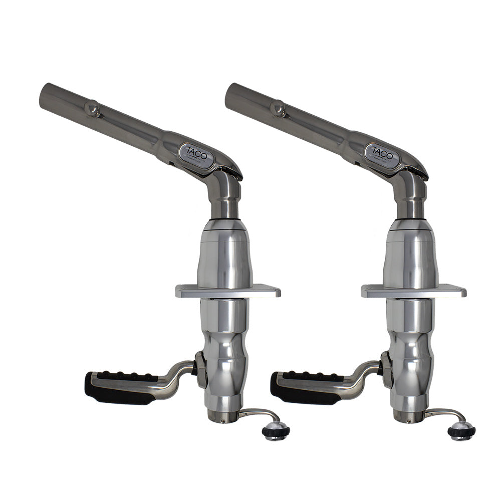 TACO Marine Grand Slam 380-LE Outrigger Mount Pair, For 1-1/2 in Outriggers, 25-40 ft Boats