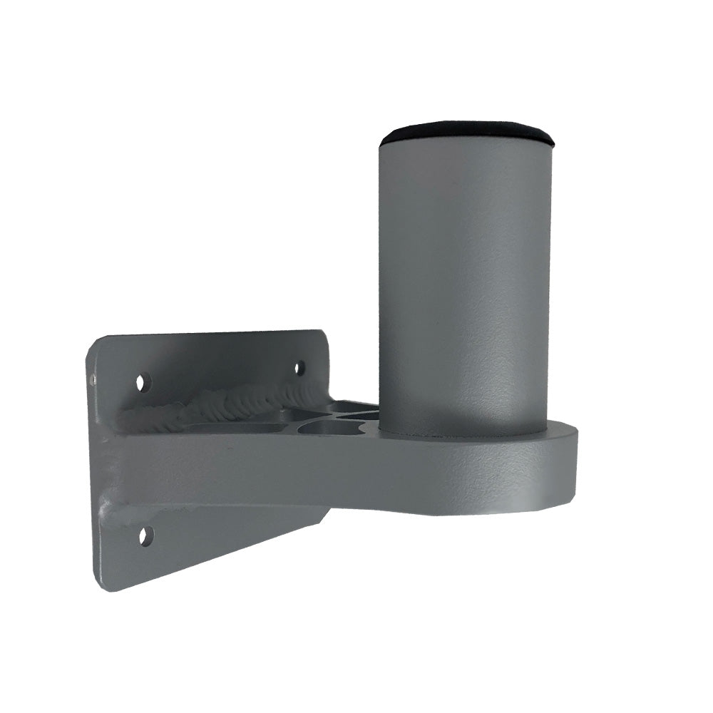 TACO Marine ShadeFin Mini Side Wall Mount, Backing Plate, 6061 Aluminum, 304 SS, Misty Silver Finish