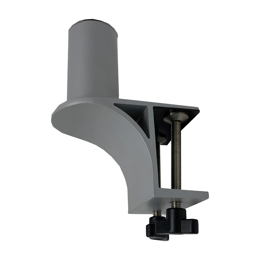 TACO Marine ShadeFin Mini Clamp Mount, Up to 2.25 in, 6061 Aluminum, Type 304 SS Rods, Misty Silver