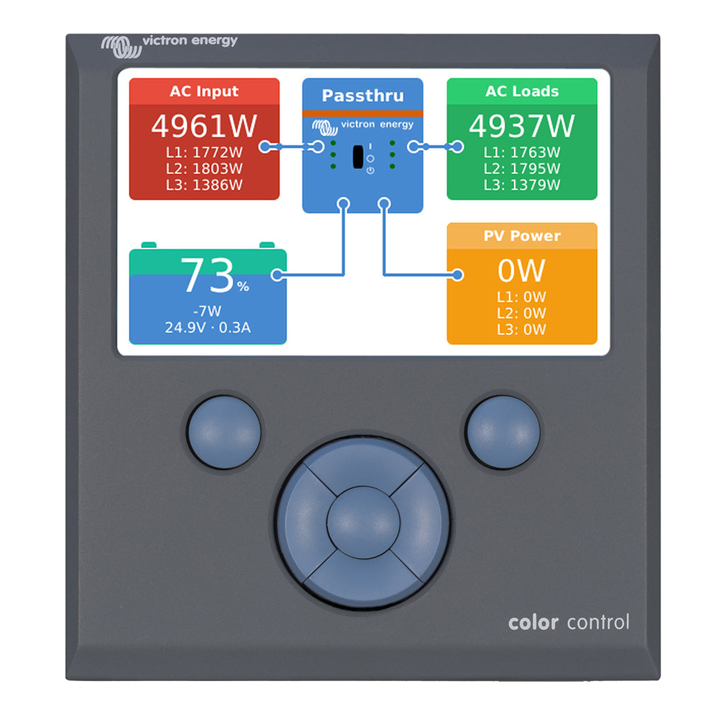 Victron Energy Color Control GX Monitor, 8-70V DC, Button Control