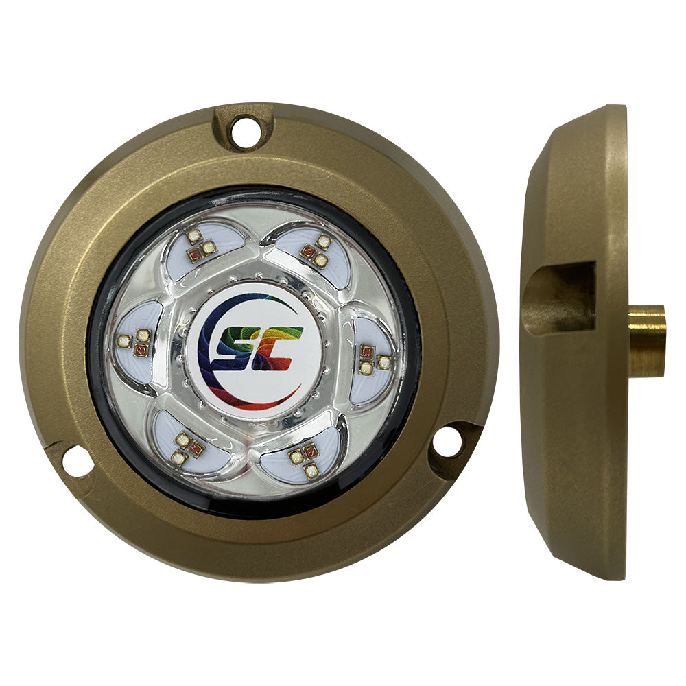 Shadow-Caster - SC2 Series Bronze Surface Mount Underwater Light