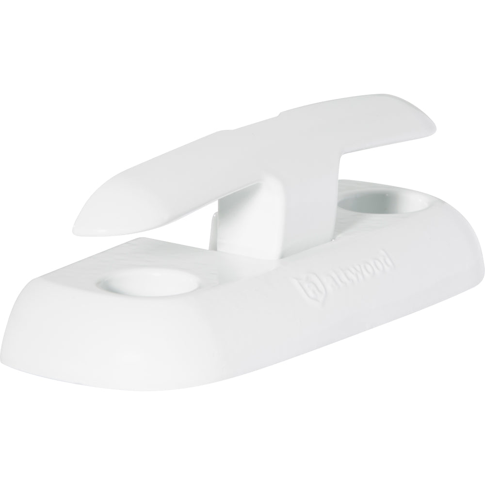 Attwood Marine Fold-Down Dock Cleat, Aluminum, White Finish