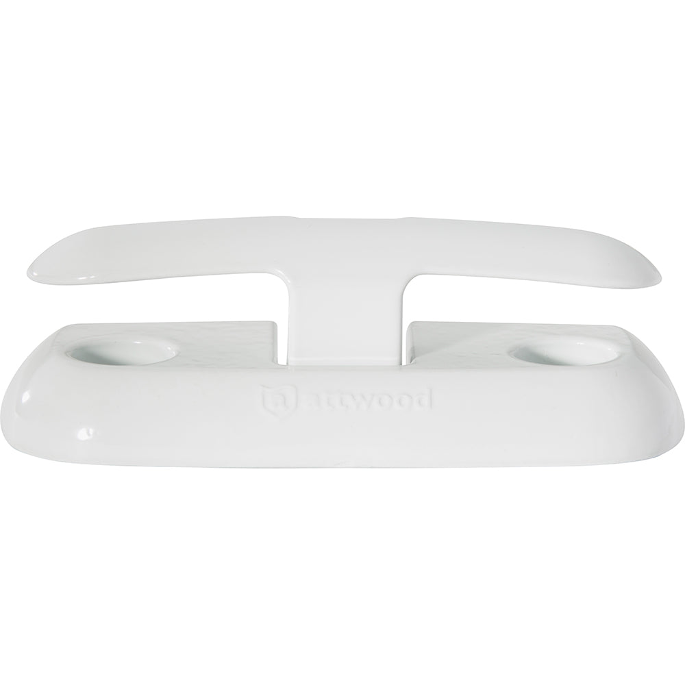 Attwood Marine Fold-Down Dock Cleat, Aluminum, White Finish