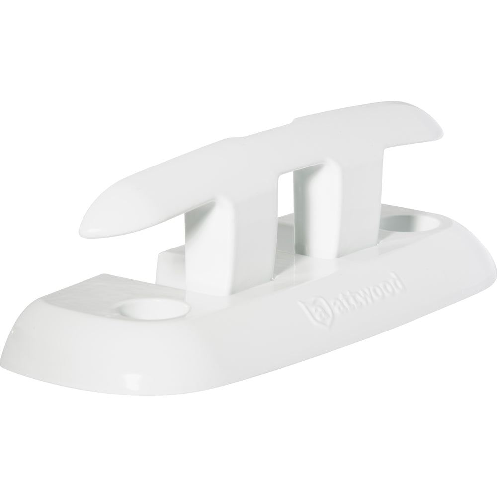 Attwood Marine Fold-Down Dock Cleat, Aluminum, White Finish