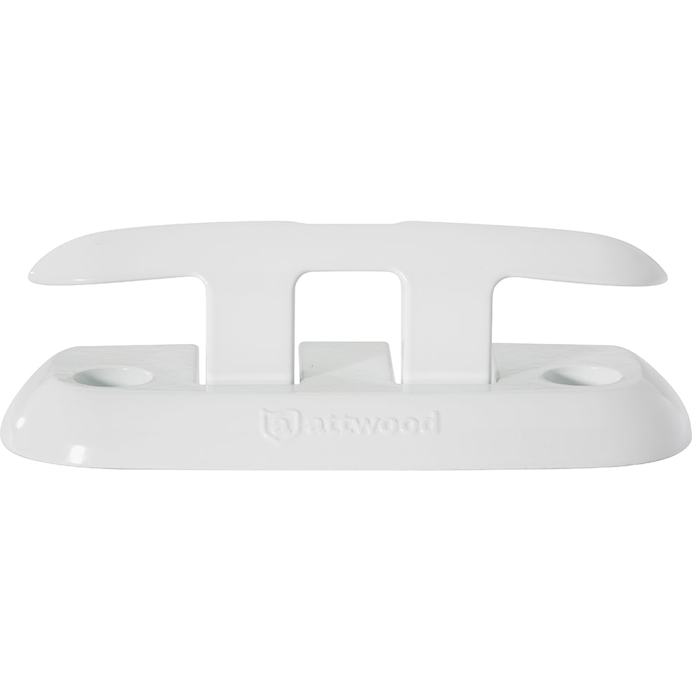 Attwood Marine Fold-Down Dock Cleat, Aluminum, White Finish