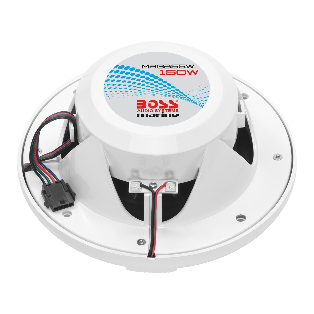 Boss Audio - 5.25" Marine Speakers - With RGB Lighting, White