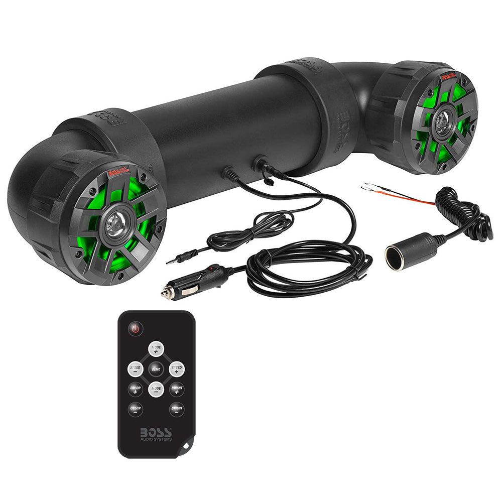 Boss Audio - Amplified All-Terrain Sound System - With 4" Marine Speakers, 1" Black Tweeters