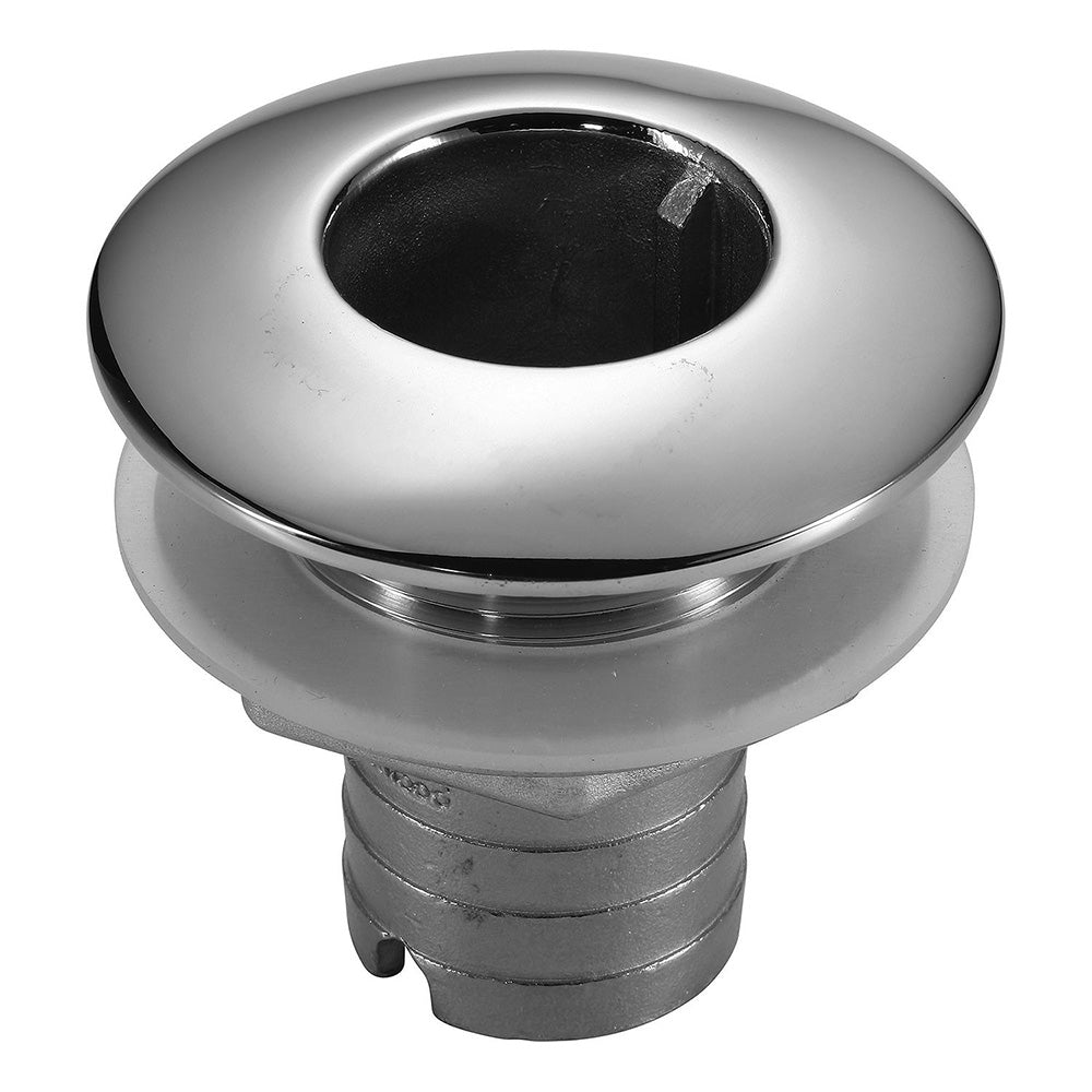 Attwood Marine Short Straight Barbed Thru-Hull Fitting, 316 Stainless Steel
