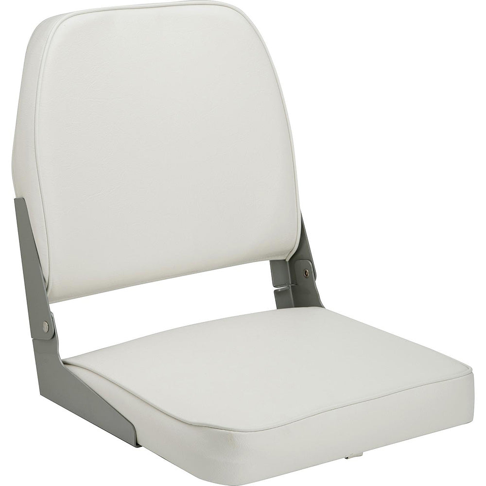Attwood Marine Swivl-Eze Low Back Padded Flip Seat, 15 x 16 x 16 in, ABYC B, UV and Mildew-Resistant Vinyl