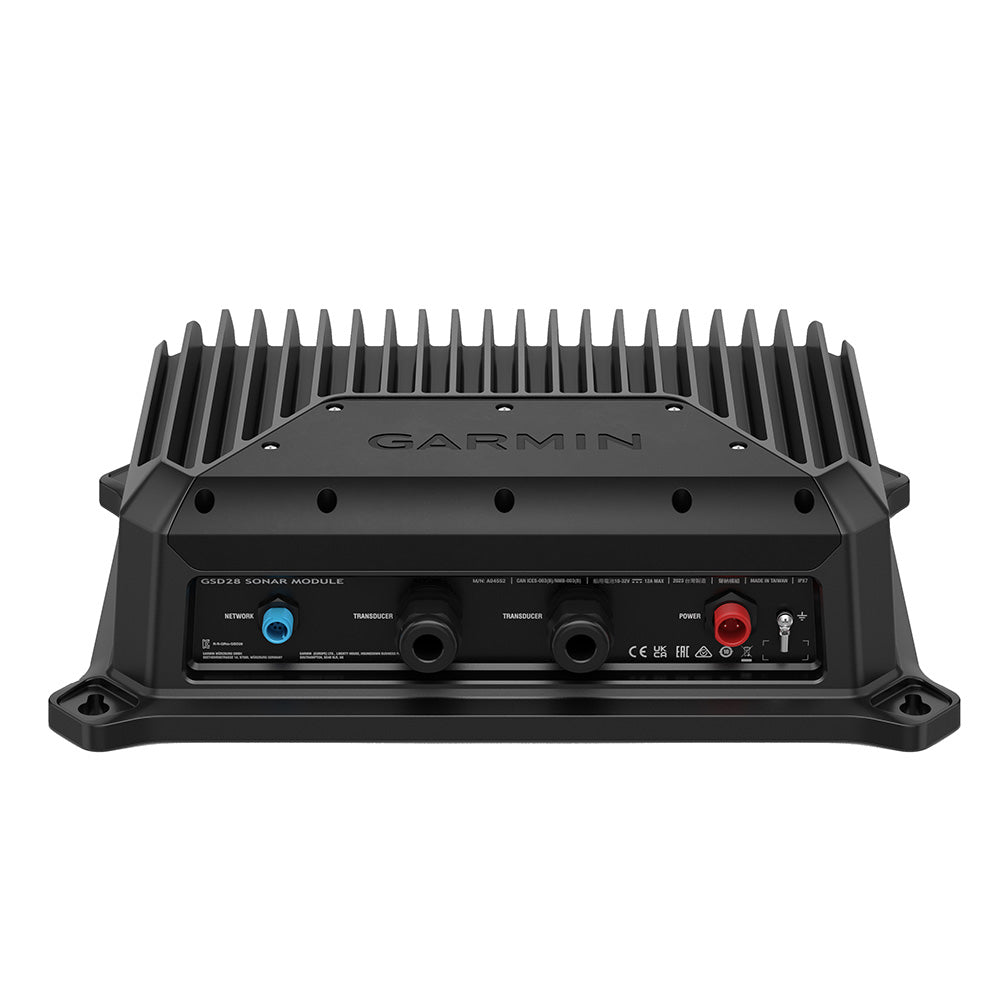 Garmin GSD 28 Sonar Module, 10-32V, 25-3000W RMS, Dual-Channel CHIRP 25-250 kHz, IPX7, Garmin BlueNet Network