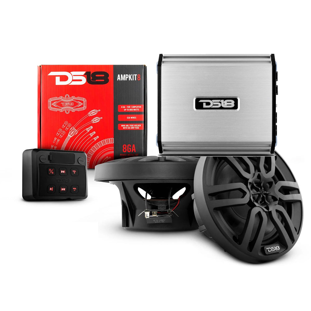 DS18 - 4" Amplifier Kit - Bluetooth Remote