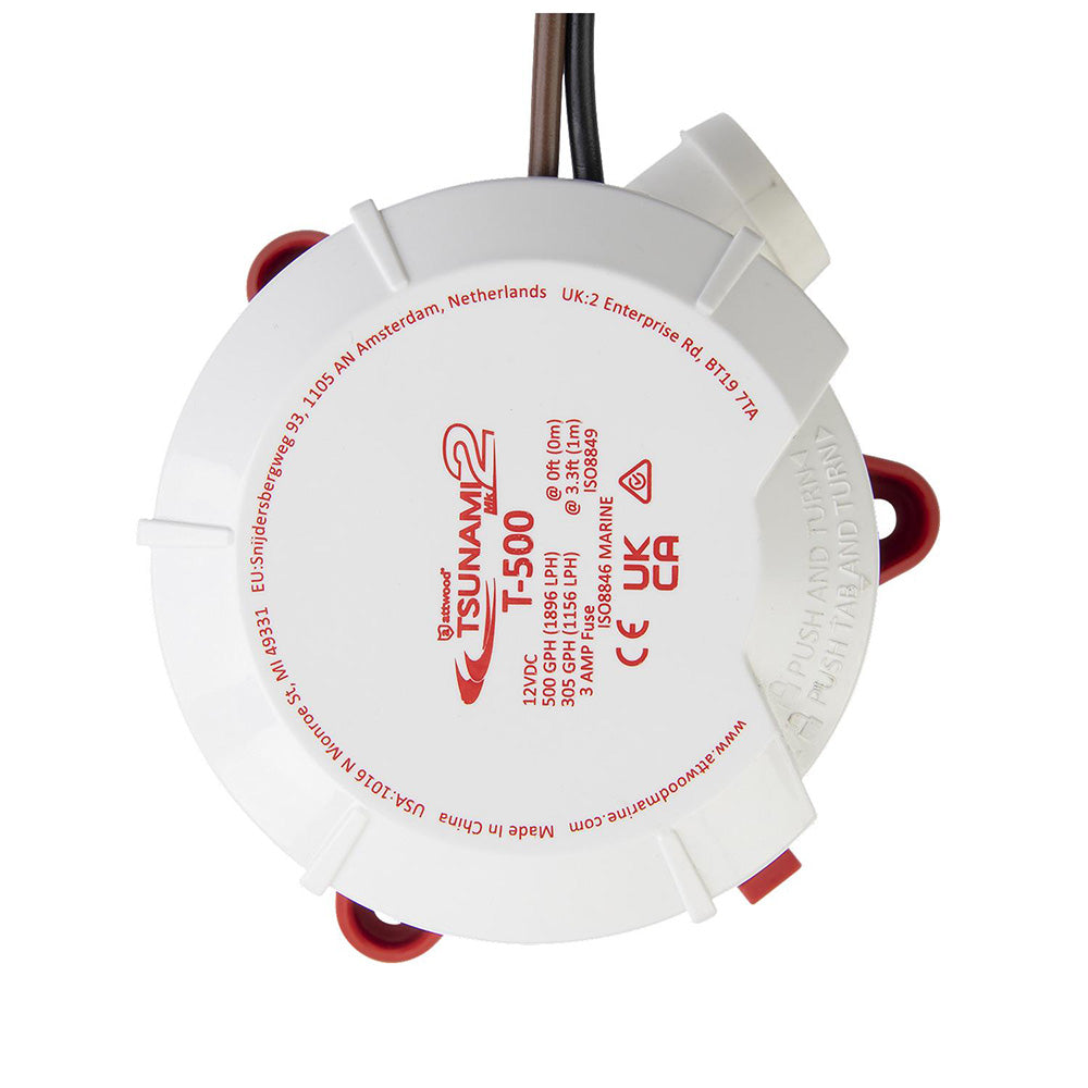 Attwood Marine Tsunami MK2 Manual Bilge Pump, X-Air Impeller, 90° Rotatable Outlet