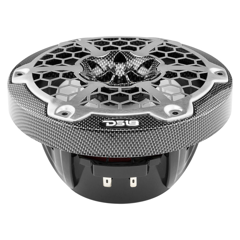DS18 - HYDRO 2-Way Marine Speakers - With RGB LED Lights, Carbon Fiber