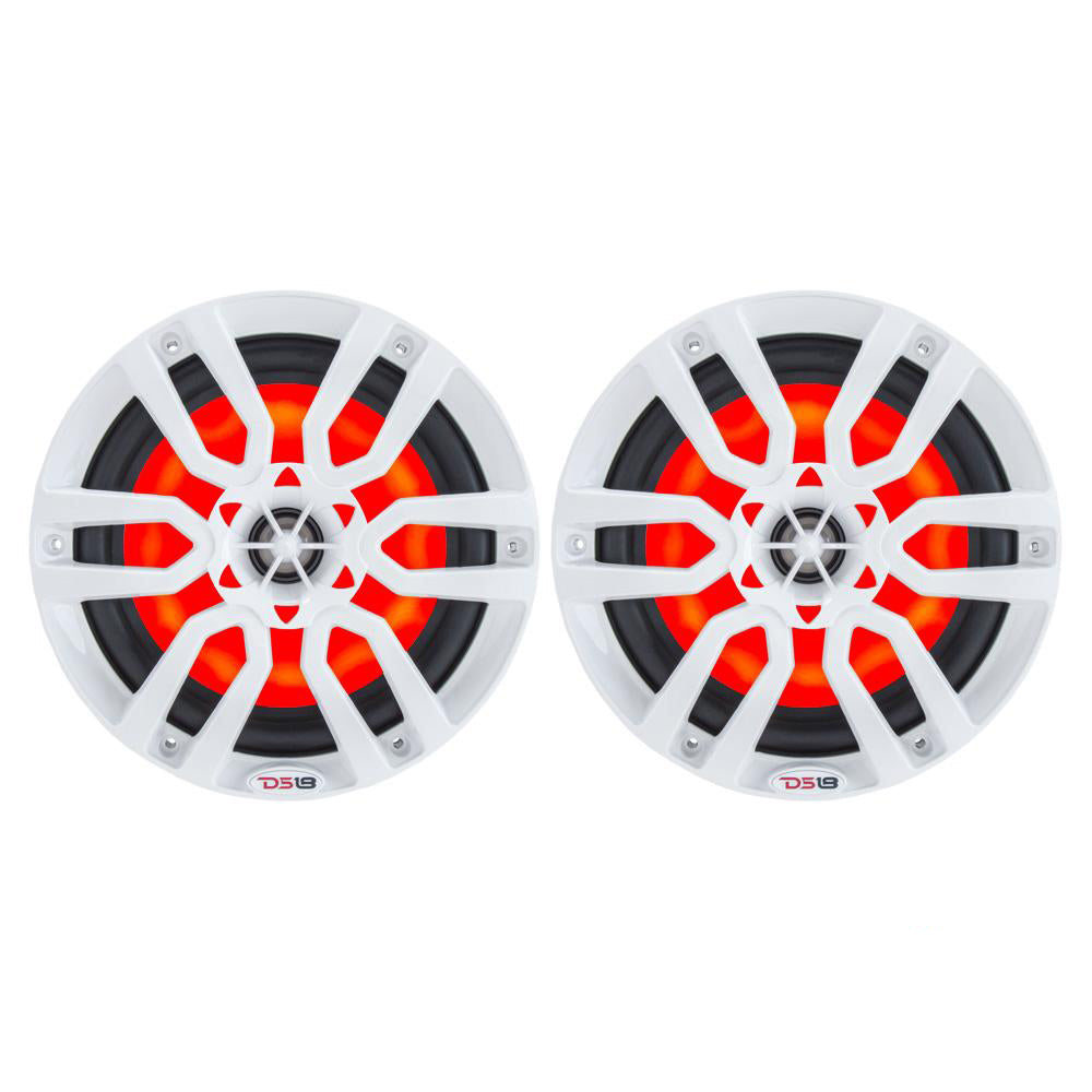DS18 - HYDRO 8" 2-Way Marine Speakers - With RGB LED Lights