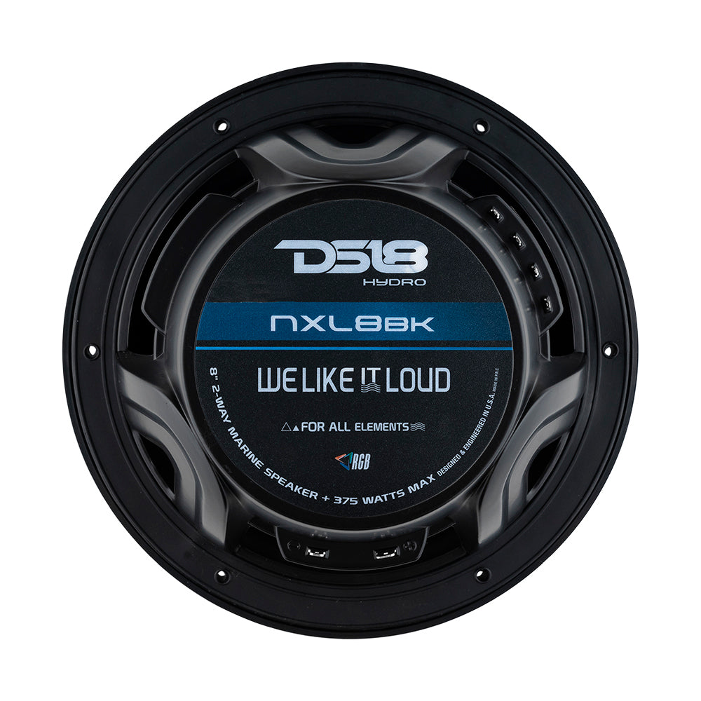DS18 - HYDRO 8" 2-Way Marine Speakers - With RGB LED Lights