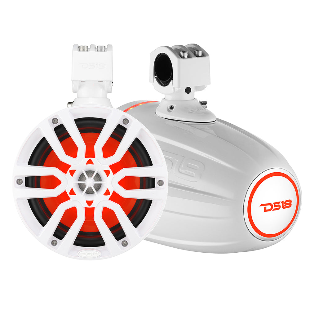 DS18 - X Series HYDRO 6.5" Wakeboard Pod Tower Speaker - With RGB LED Light, 300W
