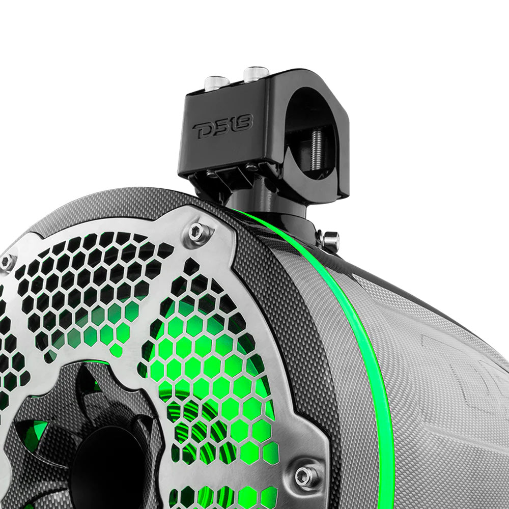 DS18 - HYDRO 10" Neodymium Marine Towers - With Built-In Passive Radiator, 1" Driver RGB LED Lights, 900W