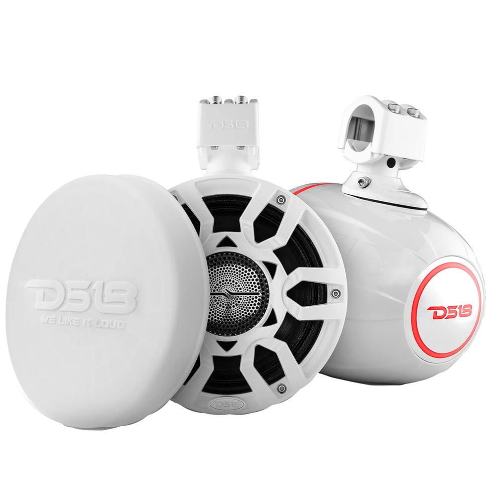 DS18 - HYDRO 8" Marine Tower Speakers - With RGB LED Lights Pro Audio Loudspeakers