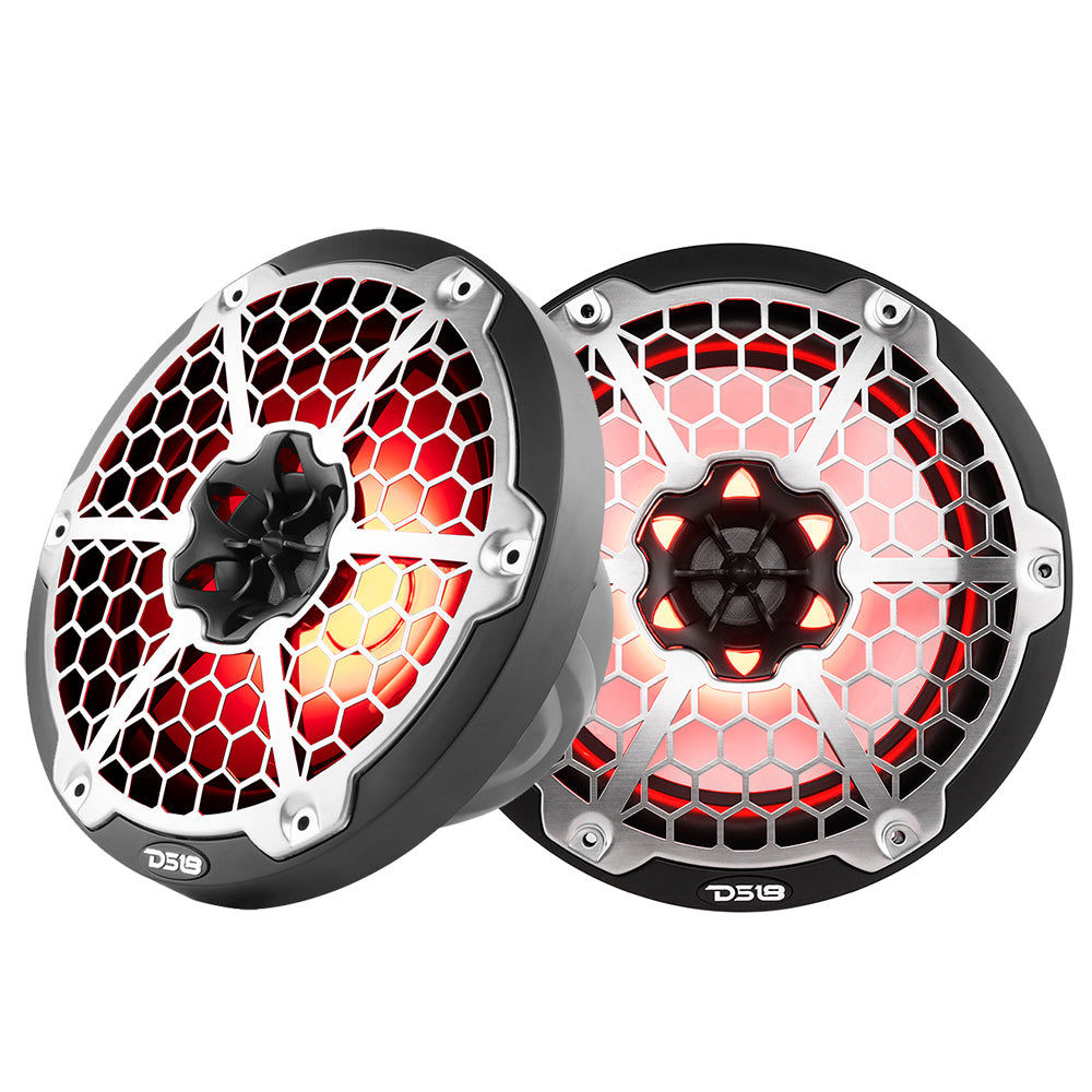 DS18 - New Edition HYDRO 8" 2-Way Marine Speakers - With RGB LED Lighting 375W
