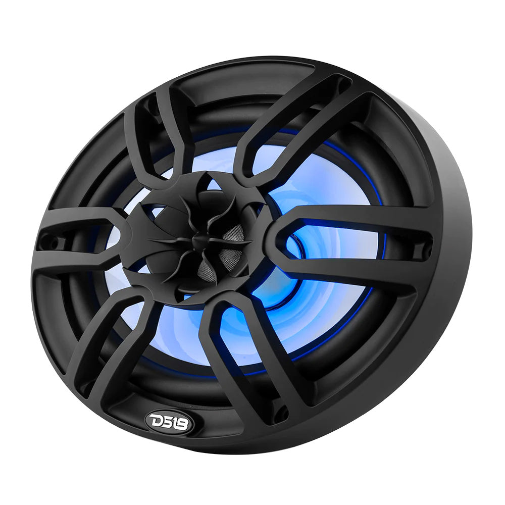 DS18 - HYDRO 6 x 9" 2-Way Marine Speakers - With Integrated RGB LED Lights, 375W