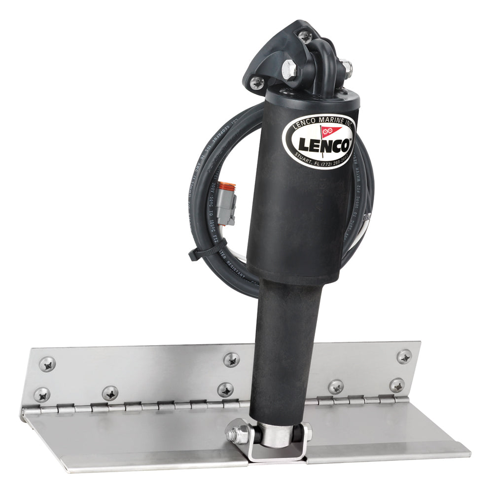Lenco Marine - Limited Space Trim Tab Kit - With Switch Kit 12V, Standard Finish - Short Actuator, 4" x 12"