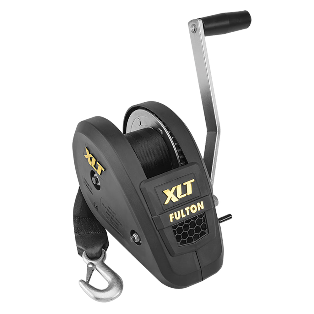 Fulton - Single Speed Winch - 20' Strap Included, Black Cover