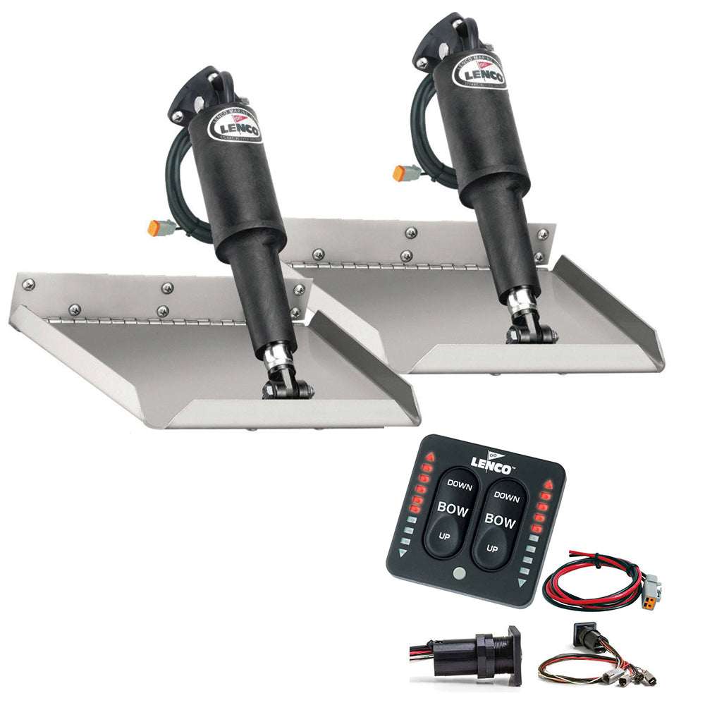 Lenco Marine - Edgemount Trim Tab Kit - With LED Indicator Switch Kit 12V