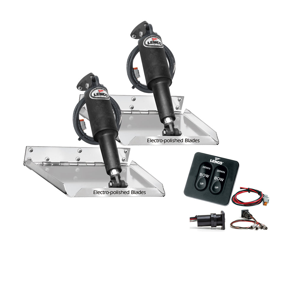 Lenco Marine - Standard Performance Trim Tab Kit - With Standard Tactile Switch Kit 12V