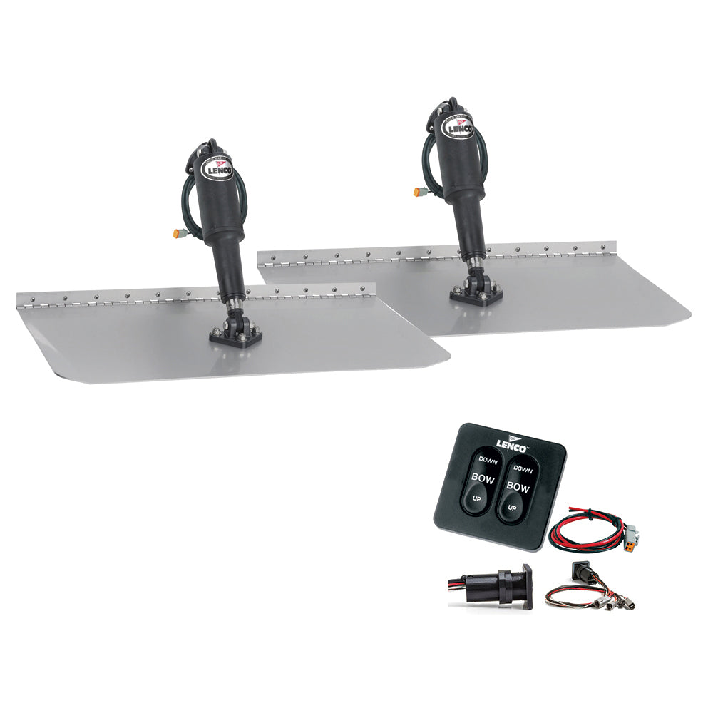 Lenco Marine - 12"x12" Standard Trim Tab Kit - With Standard Integrated Switch 12V