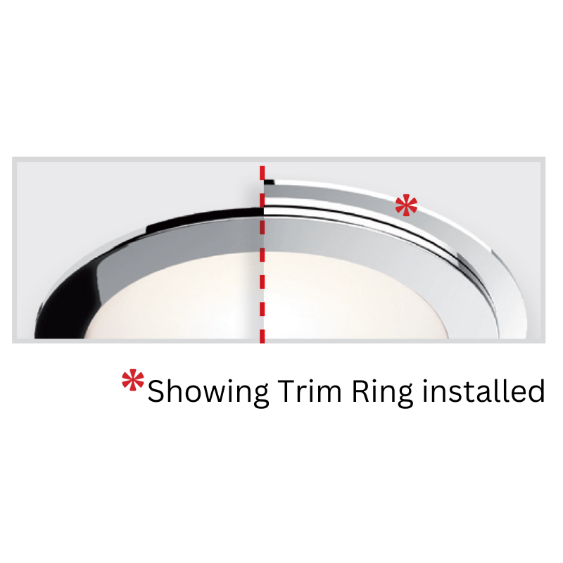 BCM - 180mm Bezel Adapter - For Ocean 155, White finish