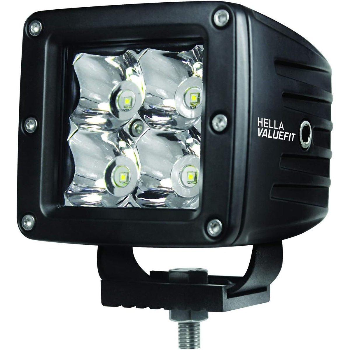 Hella Marine ValueFit Cube 4-LED Cube Light Kit, 2 Lights, 10-30V DC, Die-Cast Aluminum Housing, Wiring Harness with DT Connectors