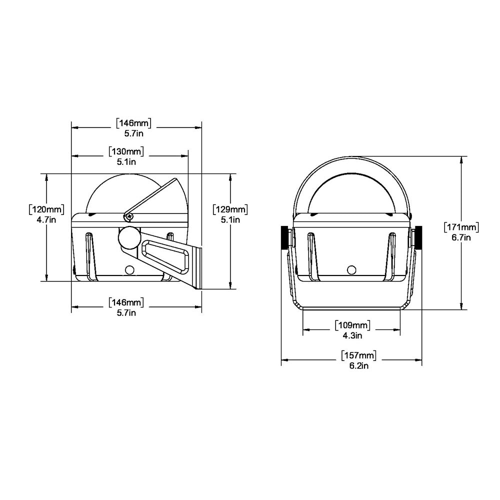 Ritchie - Dual Helmsman Compass - Bracket Mount, Black