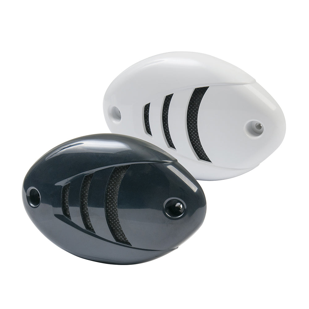 Marinco - Drop-In Low Profile Horn - Black/White Grills, 12V