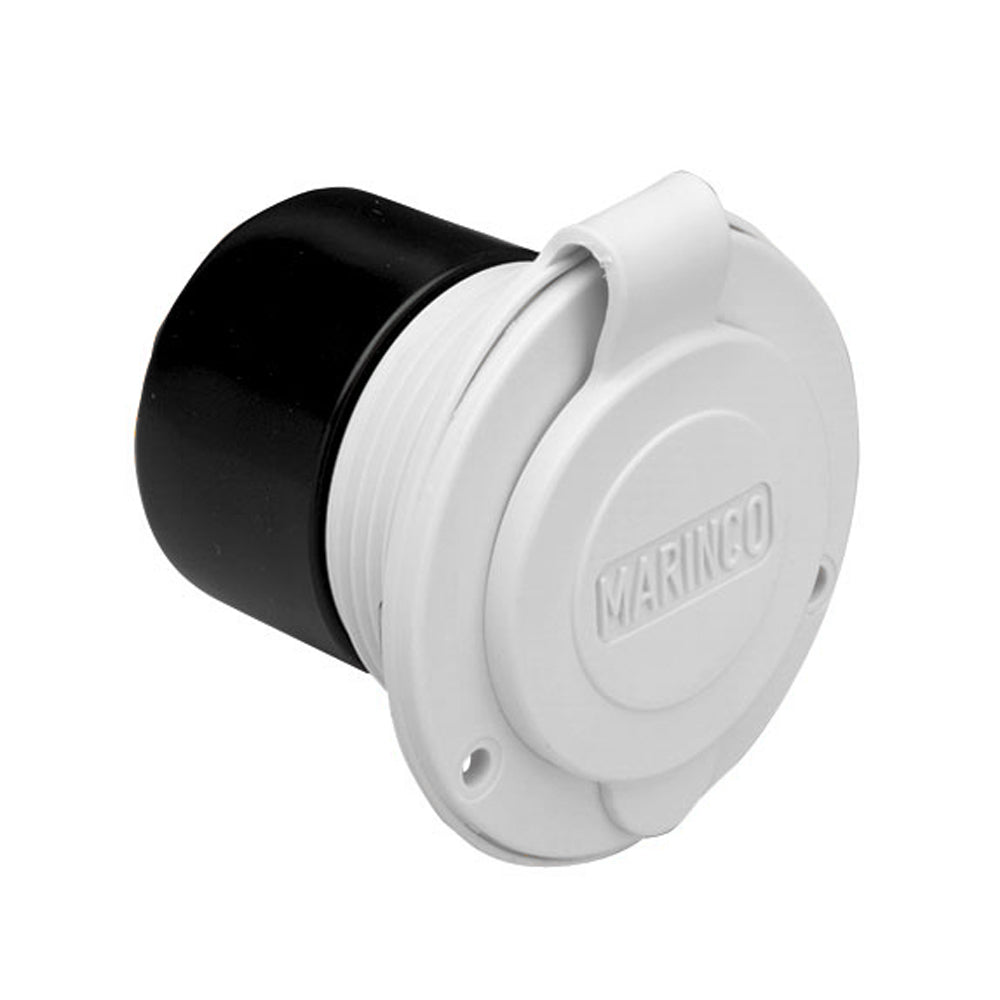 Marinco - On-Board Charger Inlet - Front Mount, White, 15A, 125V