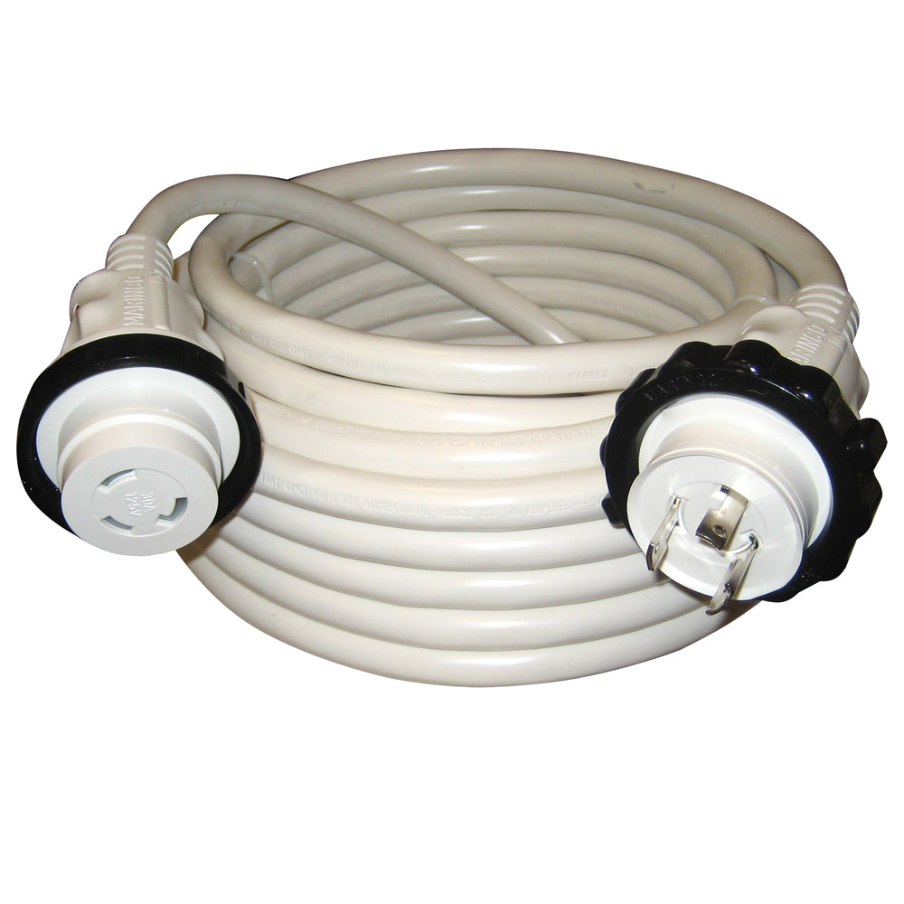 Marinco - Molded Standard Cordset - White, 50', 30A, 125V