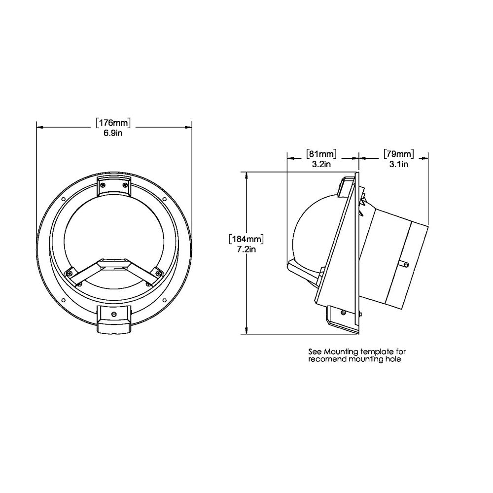 Ritchie - Navigator Compass - Bulkhead Mount, Black