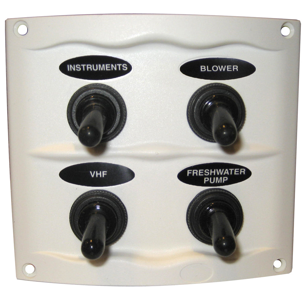 Marinco - Splash Proof Panel - 4 Way, White