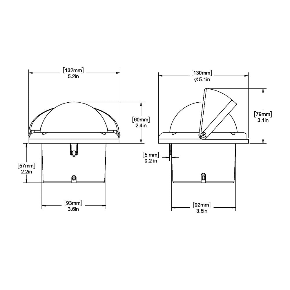 Ritchie - SuperSport Compass - Flush Mount, 3.3/4"