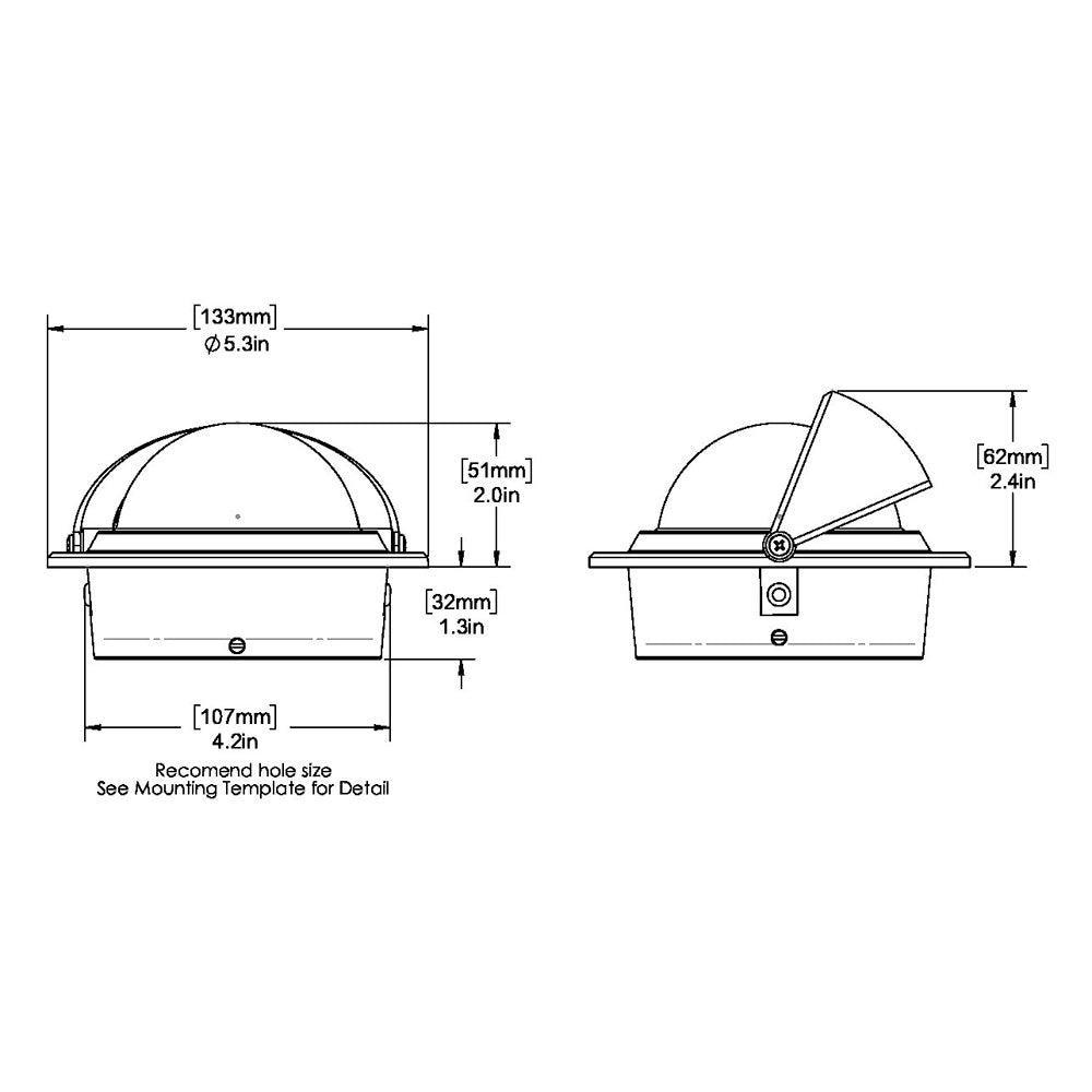 Ritchie - Dual Voyager Compass - Flush Mount