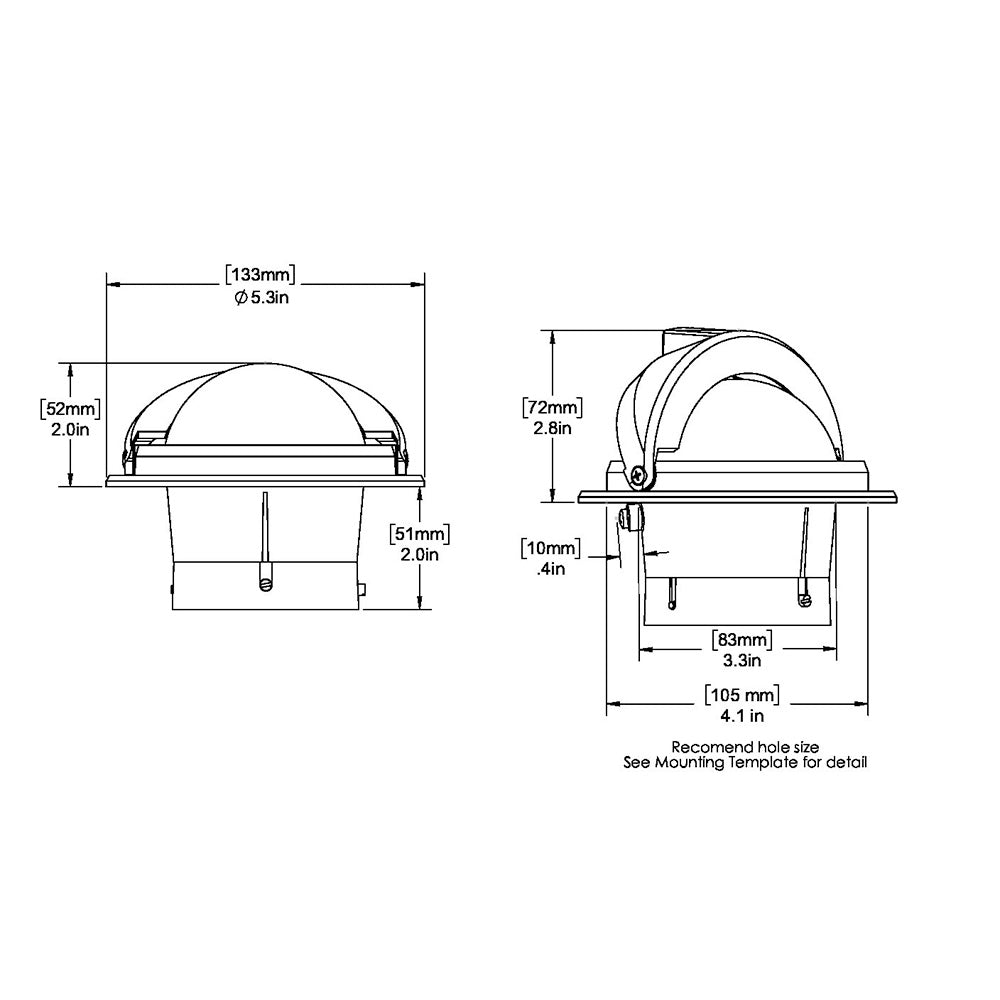 Ritchie - Direct Voyager Compass - Flush Mount