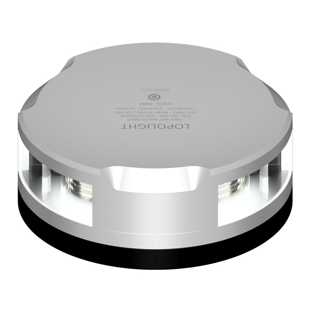Lopolight Masthead/Anchor LED Navigation Light, For Vessels Under 12m, 2NM, White LED, FB Base, 10-32VDC, IP68, Horizontal Mount