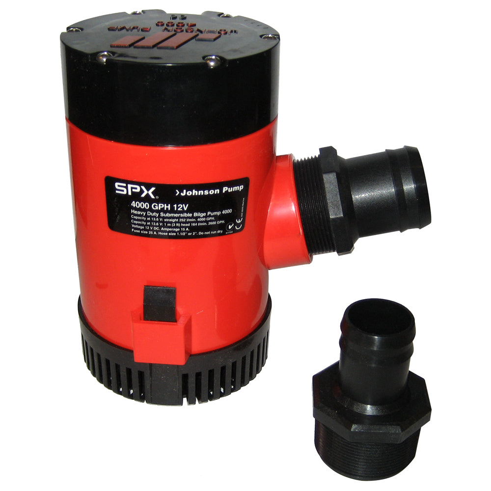 Johnson Pump - 4000 GPH Bilge Pump - 1-1/2" Discharge Port, 12V