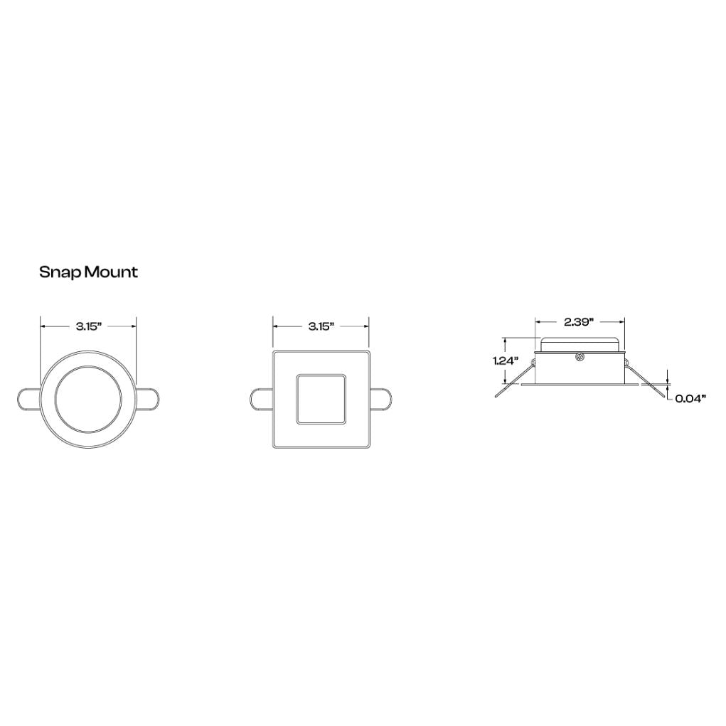 i2Systems Apeiron A1120 Tri-Light LED Downlight, Round Bezel, Spring Mount, 9-30VDC, 1.5W, IP67, 120 Degree Beam
