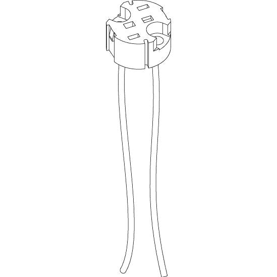 Vimar Halogen Lampholder, G4/G5.3/GX5.3/G6.35/GY6.35, 24V 4.5A, 140 mm PTFE Cable