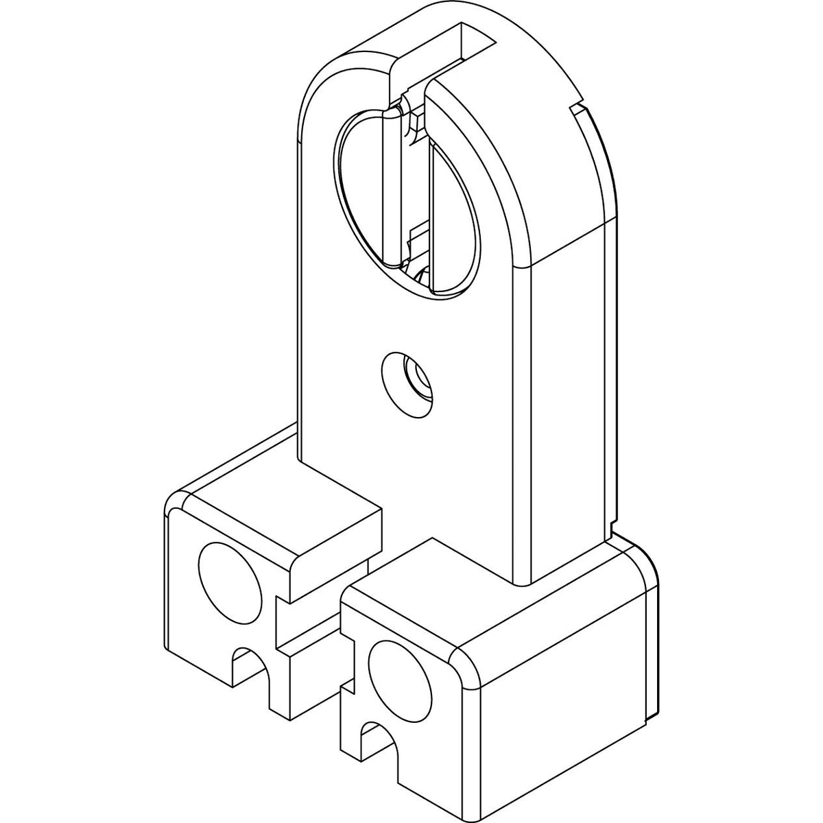 Vimar G13 Fluorescent Lamp Holder, 2A 250V, Rotor-Type, Screw Fixing, Brass Contacts, 80C Rated, White Housing
