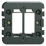 Vimar 8000 Series 2-Module Mounting Frame, With Claws, For 60mm Round Flush Box, Black