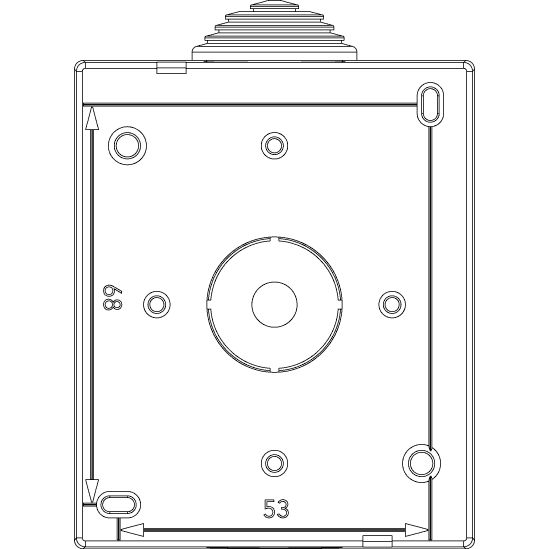 Vimar 8000 IP40 2-Module Surface Enclosure, RAL 7035 Ivory